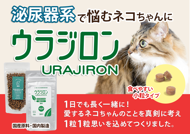 泌尿器系で悩むネコちゃんにウラジロン